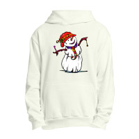 Funny Christmas Snowman Wearing Santa Hat Urban Pullover Hoodie | Artistshot