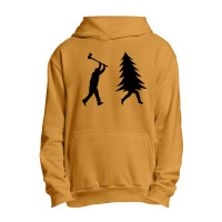 Funny Christmas Tree Is Chased Urban Pullover Hoodie | Artistshot