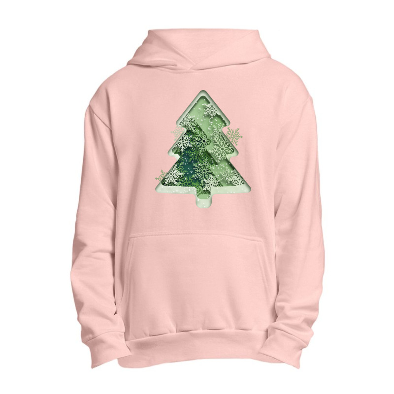 Green Snowflake Decoration Christmas Tree Urban Pullover Hoodie | Artistshot