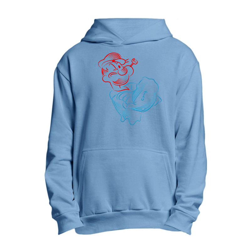 Popeye Outline Urban Pullover Hoodie | Artistshot