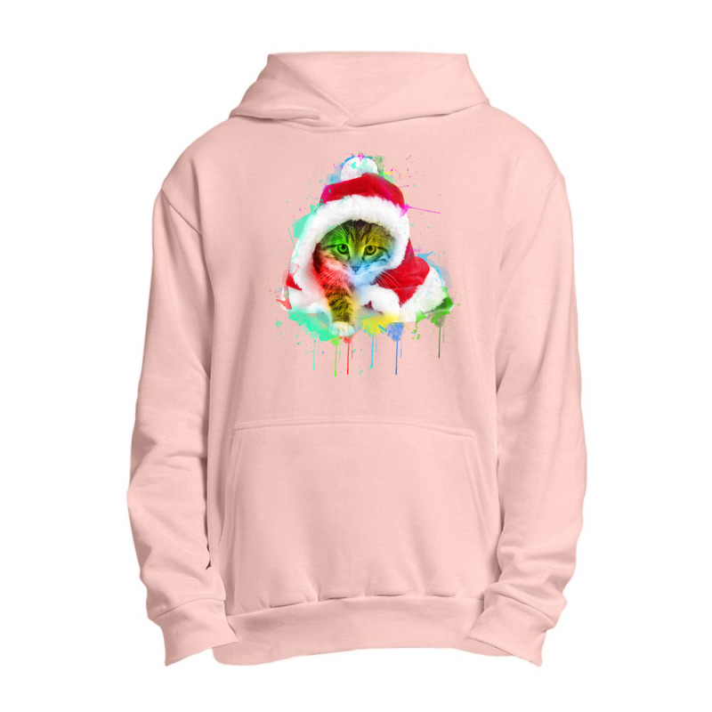 Merry Christmas Cat Urban Pullover Hoodie | Artistshot