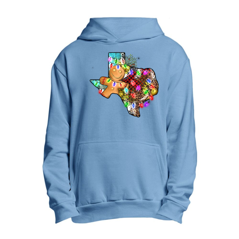 Christmas Texas Map Urban Pullover Hoodie | Artistshot