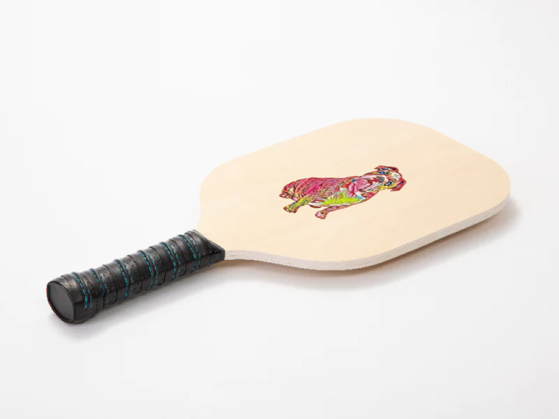 A Cute Bulldog Sitting And Lo Pickleball Paddle | Artistshot