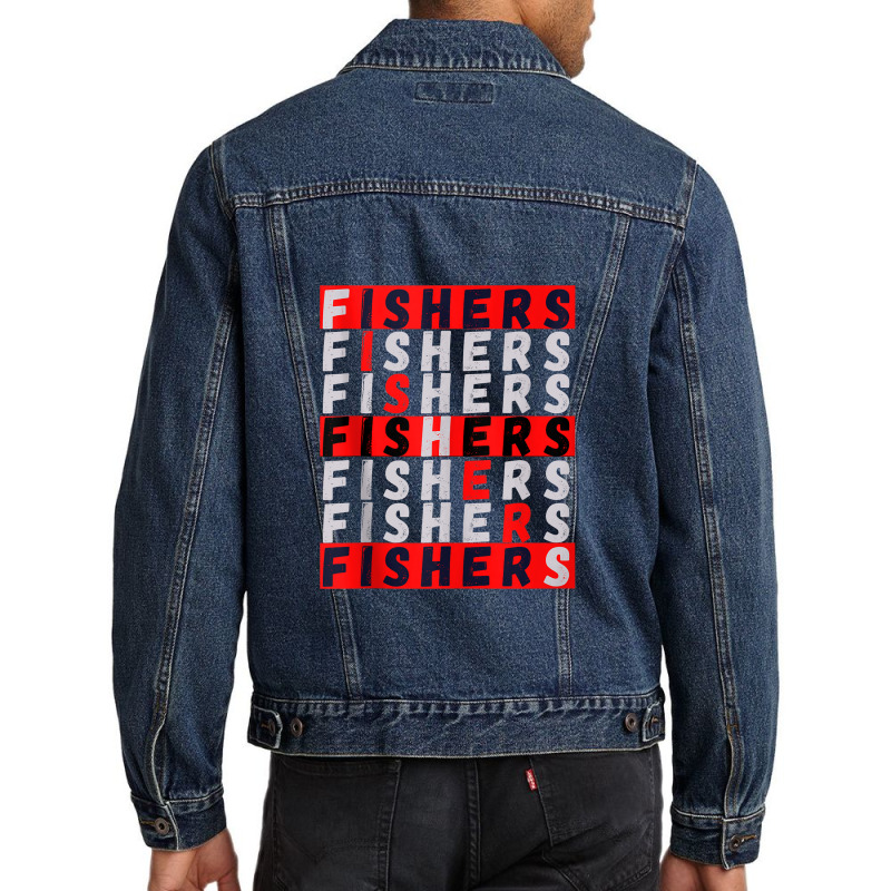 Fishing Funny Fisher Catch Fish Rod, American Flag Color Tank Top Men Denim Jacket | Artistshot