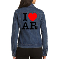 I Heart Ar (argentina) Ladies Denim Jacket | Artistshot