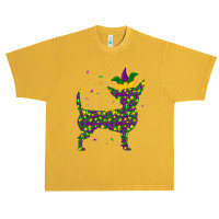 Funny Dog Mardi Gras, Cute Leopard Chihuahua Puppy Lover T Shirt Urban Heavy T-shirt | Artistshot