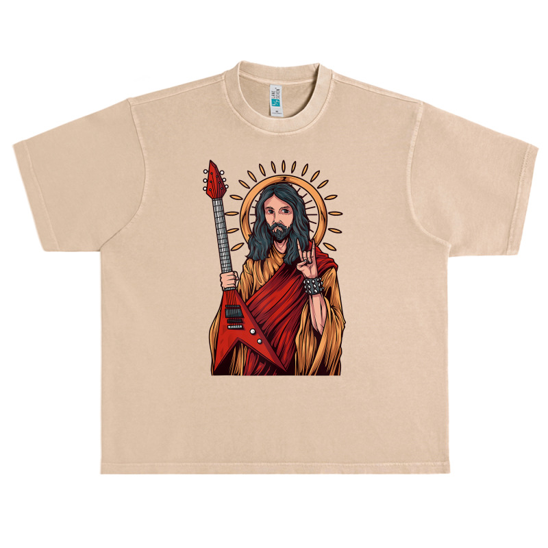 Jesus Playing Heavy Metal Guitar Tank Top Urban Heavy T-shirt by adam.troare | Artistshot