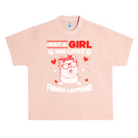 Just A Girl Who Loves Dogs T  Shirt Vintage Just A Girl Who Love Finni Urban Heavy T-shirt | Artistshot