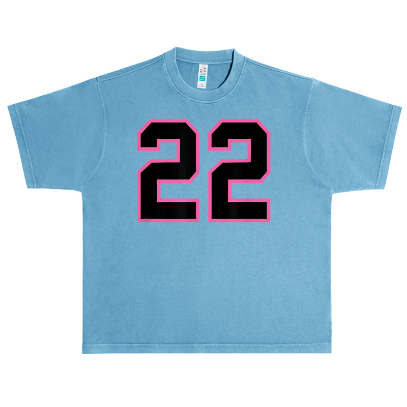 Number 22 Sports Jersey Athlete Fan Pink Black Lucky Number T Shirt Urban Heavy T-shirt by kogmor58594 | Artistshot