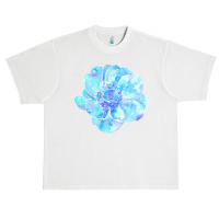 Blue Anemone Flower Painting Red Green Flower Red Green Abstract Water Urban Heavy T-shirt | Artistshot