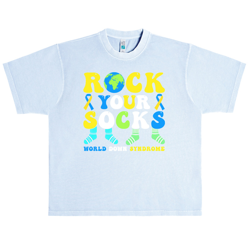 Rock Your Socks World Down Syndrome Day T  Shirt Rock Your Socks World Urban Heavy T-shirt | Artistshot