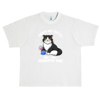 Cute Angry Cat With Coffee Office Work Urban Heavy T-shirt | Artistshot