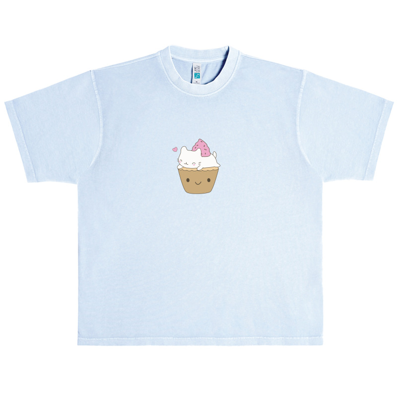 Kawaii Cupcake Cat Urban Heavy T-shirt | Artistshot