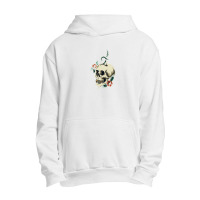 Illustration Skull With Ornamental Flower Urban Pullover Hoodie | Artistshot