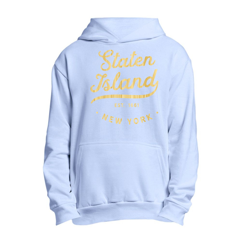 Classic Retro Vintage Staten Island Woodgrain Nyc Usa Casual Long Slee Urban Pullover Hoodie by MleczynskiShae | Artistshot