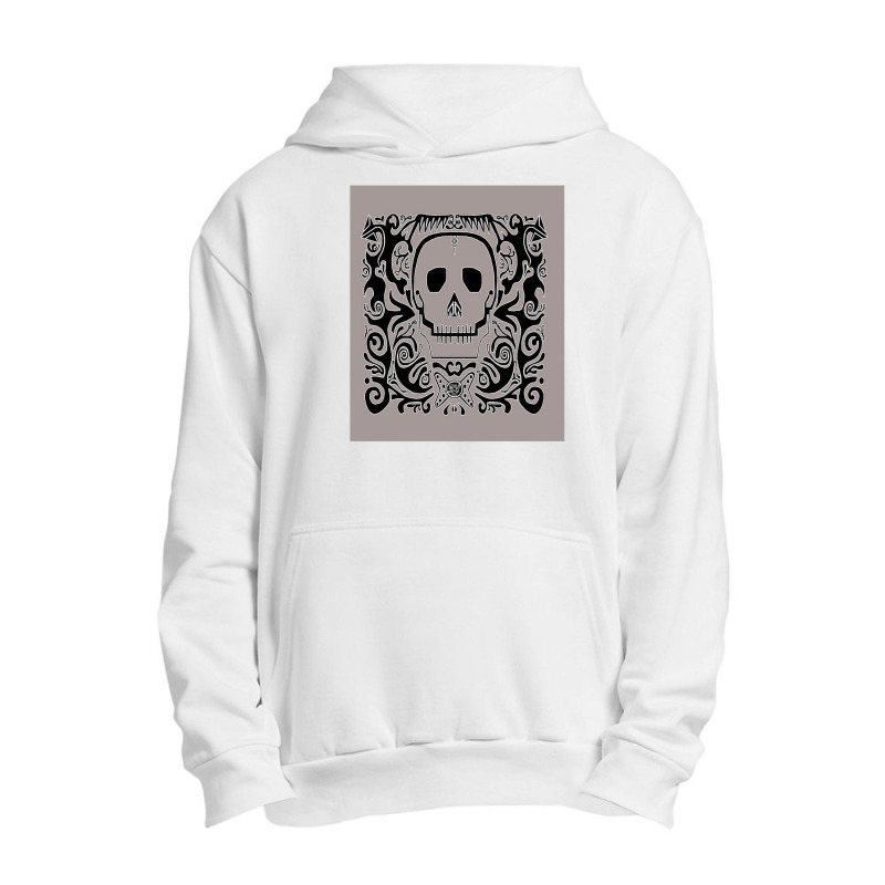 Skull Stencil Warm Grey Urban Pullover Hoodie | Artistshot