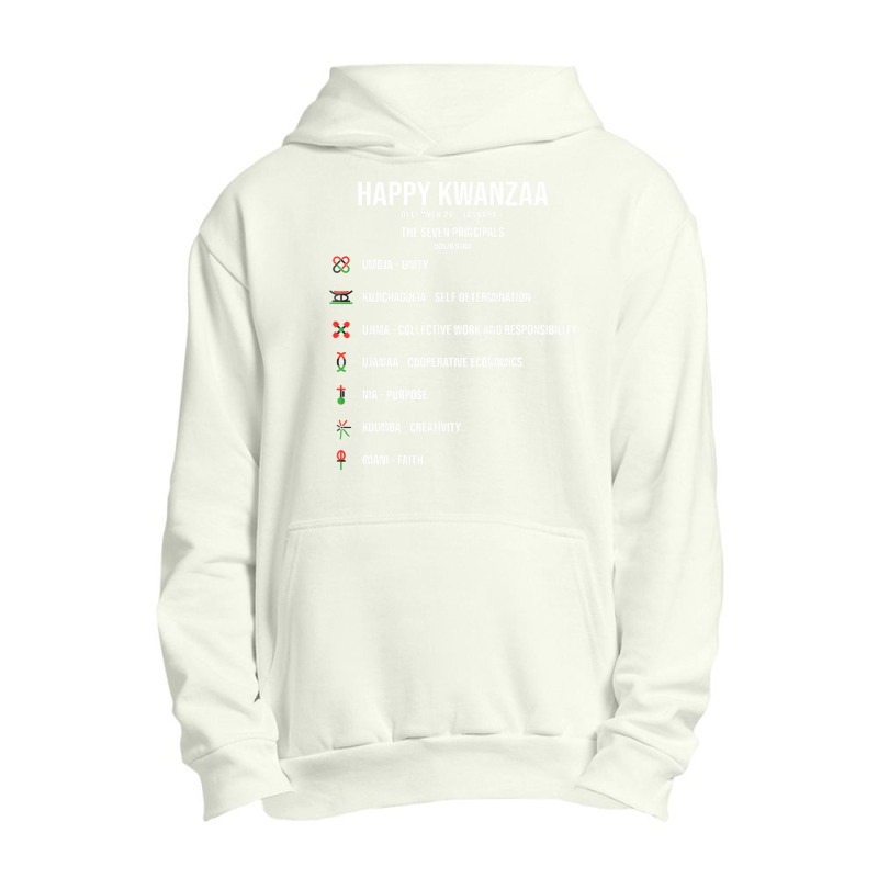 Seven Principles Of Kwanzaa Celebration   Happy Kwanzaa T Shirt Urban Pullover Hoodie by MleczynskiShae | Artistshot