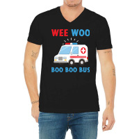 Wee Woo Boo Boo Bus Ambulance Ems Emt Paramedic Driver Gift Pullover H V-neck Tee | Artistshot