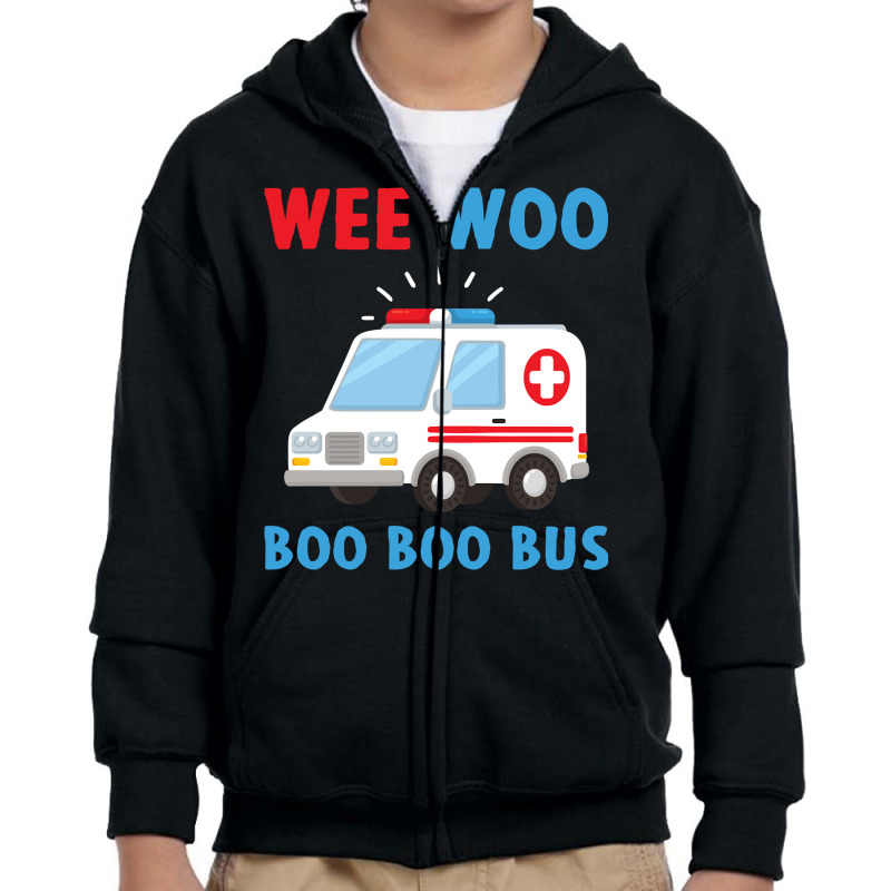 Wee Woo Boo Boo Bus Ambulance Ems Emt Paramedic Driver Gift Pullover H Youth Zipper Hoodie | Artistshot