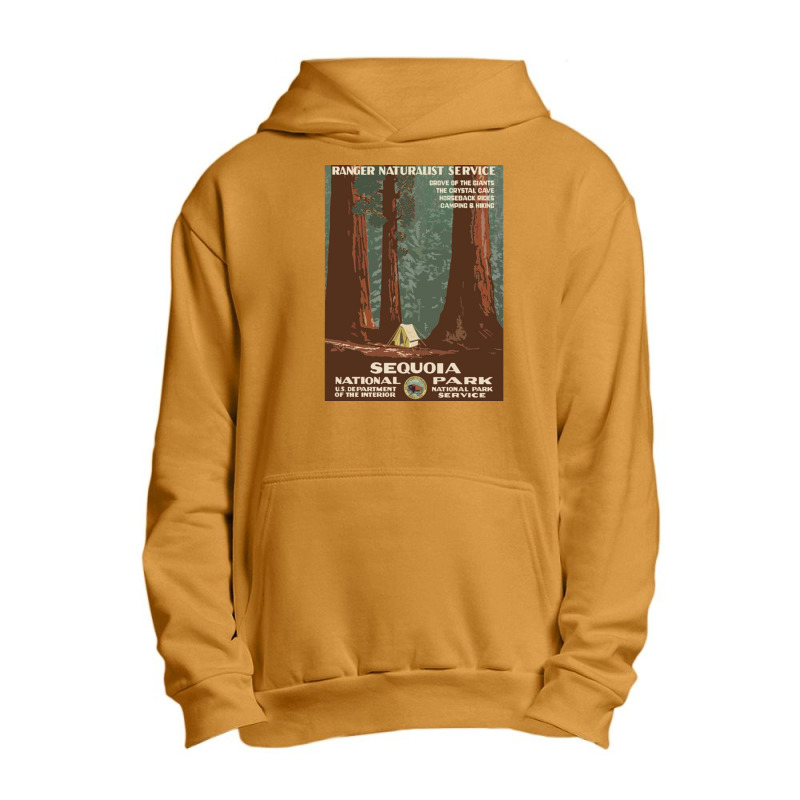 Vintage Sequoia National Park Poster (new)   Sequoia National Park Urban Pullover Hoodie by waktudzuhur | Artistshot