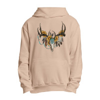 Boho Deer Skull Sunflowers And Gemstone Urban Pullover Hoodie | Artistshot