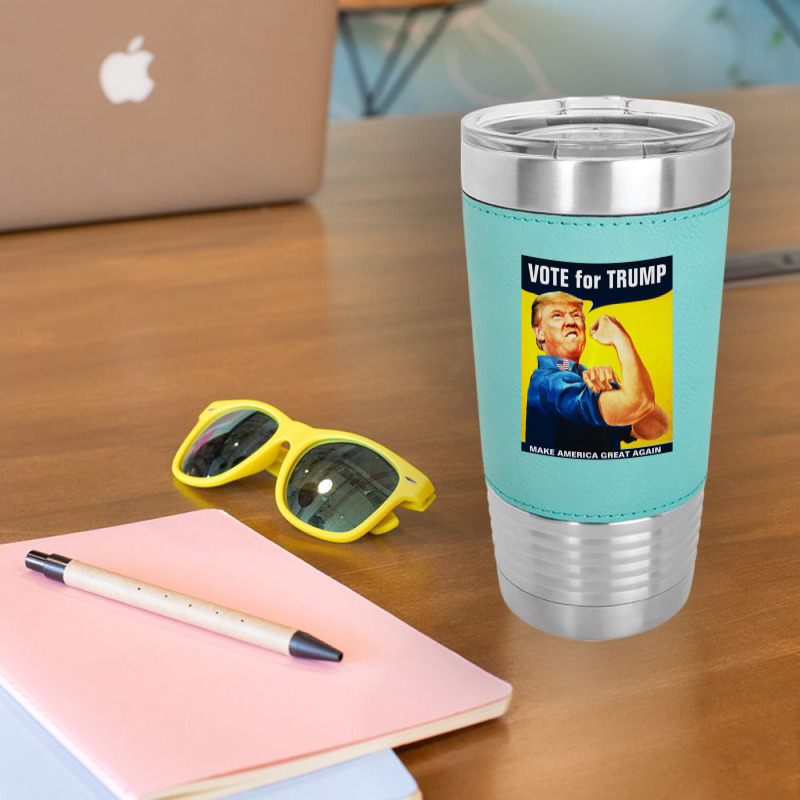 Donald Trump Rosie The Riveter 2016 Build A Wall Leatherette Tumbler | Artistshot