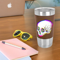 Skull Glitch Leatherette Tumbler | Artistshot