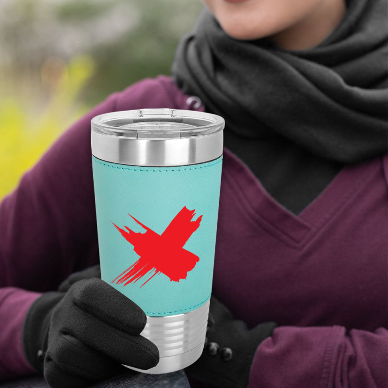 Red X Leatherette Tumbler | Artistshot