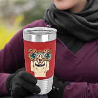 Dog Funny Binocular Animal Leatherette Tumbler | Artistshot