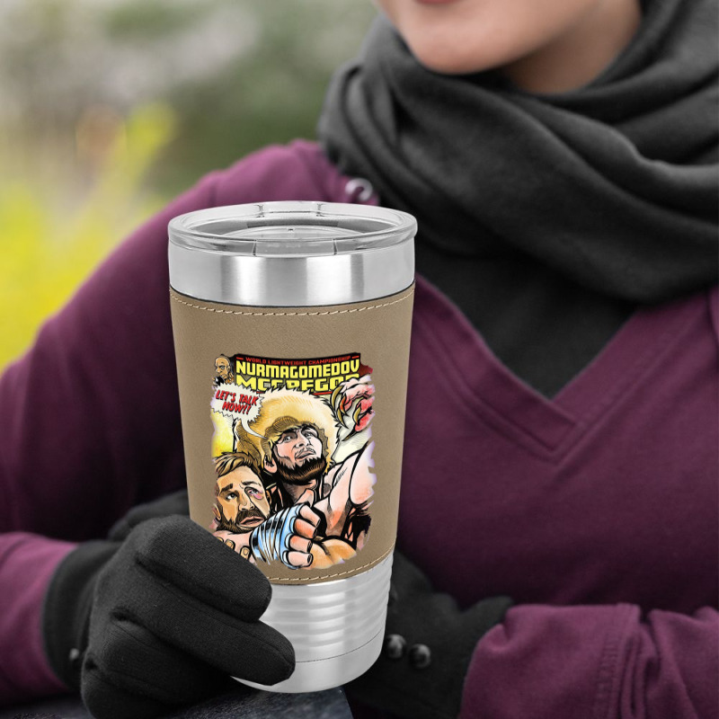 Khabib Lets Talk Now Leatherette Tumbler | Artistshot