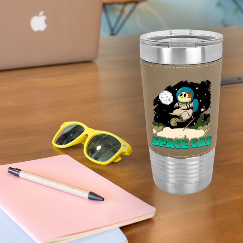 Space Cat Leatherette Tumbler | Artistshot