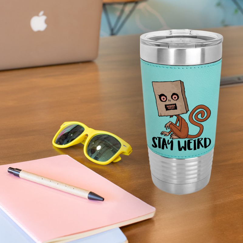 Stay Weird Sack Monkey Leatherette Tumbler | Artistshot