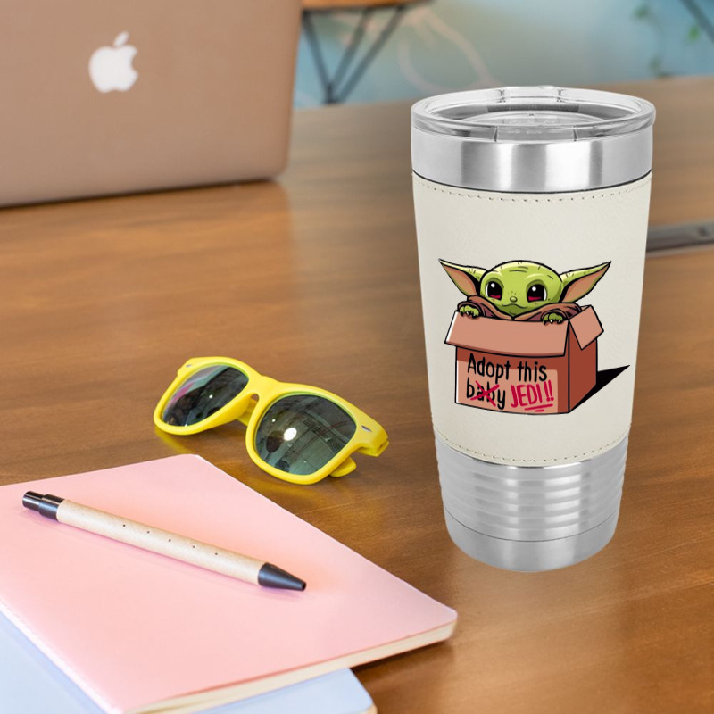 Adopt A Baby Mandalorian Baby Yoda Leatherette Tumbler by paulscott Art | Artistshot