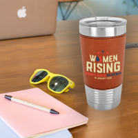 Women's Rising   Women's March On Detroit Leatherette Tumbler | Artistshot