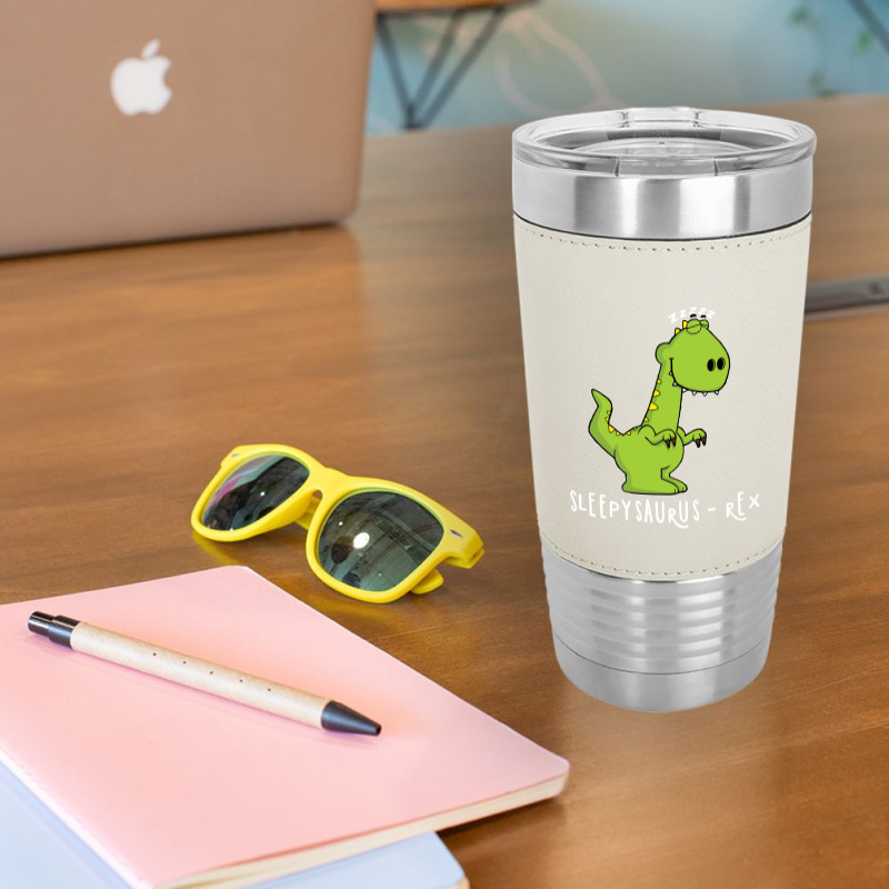 Sleepy Saurus   Rex Leatherette Tumbler | Artistshot