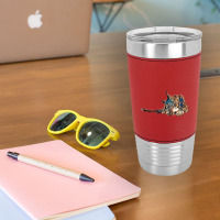 Great Dane Dog Sitting Agains Leatherette Tumbler | Artistshot