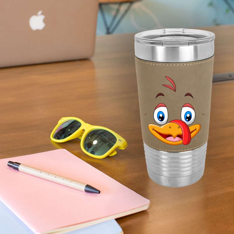 Silly Turkey Face Thanksgiving Leatherette Tumbler | Artistshot