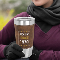 Gift For 50 Year Old: Classic Rock 1970 50th Birthday Leatherette Tumbler | Artistshot