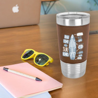 Funny Anatomy Of A Surfboard Leatherette Tumbler | Artistshot