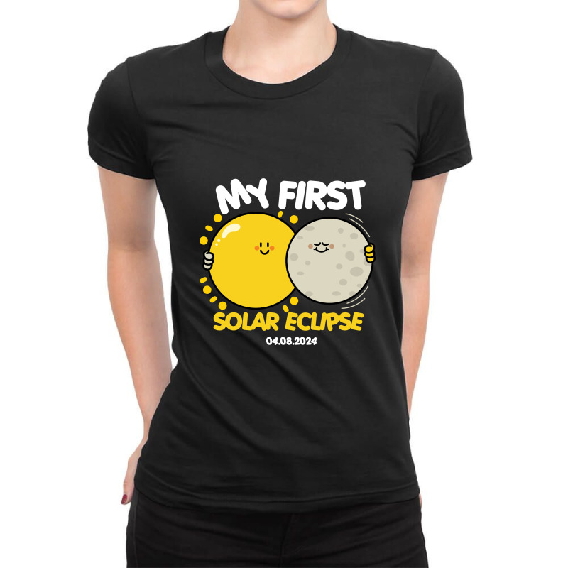 My First Solar Eclipse Ladies Fitted T-Shirt by NQArtist | Artistshot