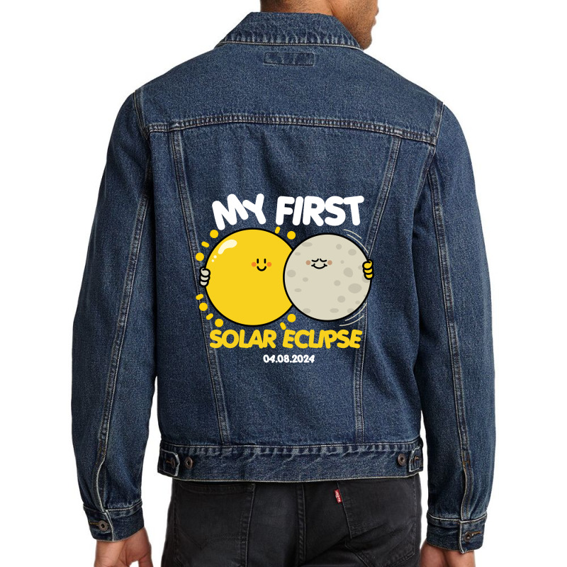 My First Solar Eclipse Men Denim Jacket by NQArtist | Artistshot