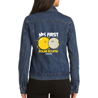 My First Solar Eclipse Ladies Denim Jacket | Artistshot