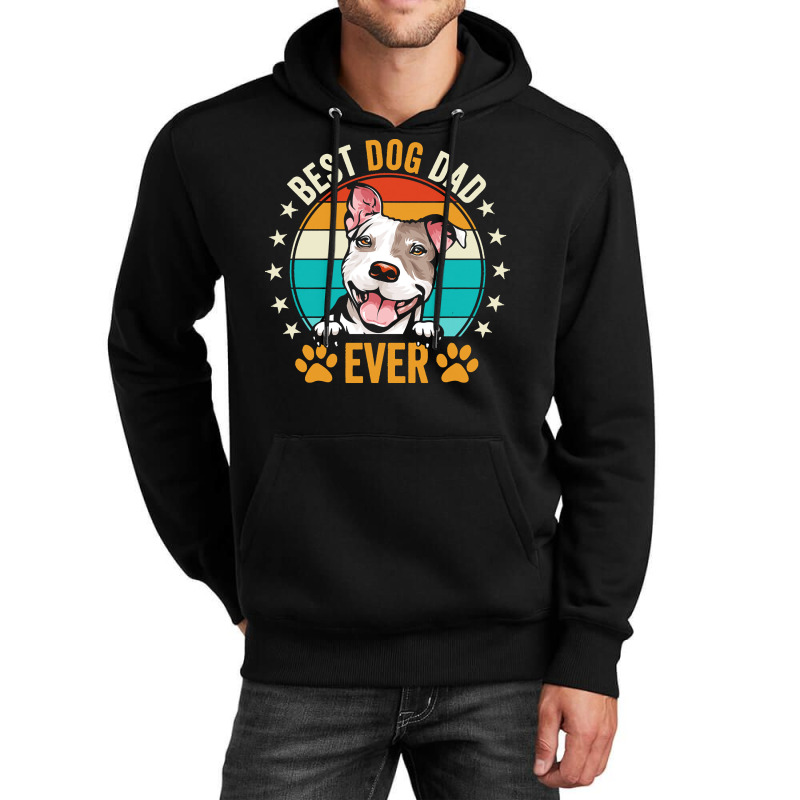 Dog Dad Gifts T  Shirt Funny Best Pit Bull Dog Dad For Dog Lover Gift Unisex Hoodie | Artistshot