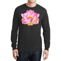 Lotus Flower T  Shirt Pink And Gold Lotus Flower T  Shirt Long Sleeve Shirts | Artistshot