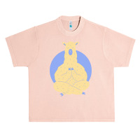 Llama Meditating T  Shirt Llama Meditating A Llama In A Yoga Pose Yoga Urban Heavy T-shirt | Artistshot