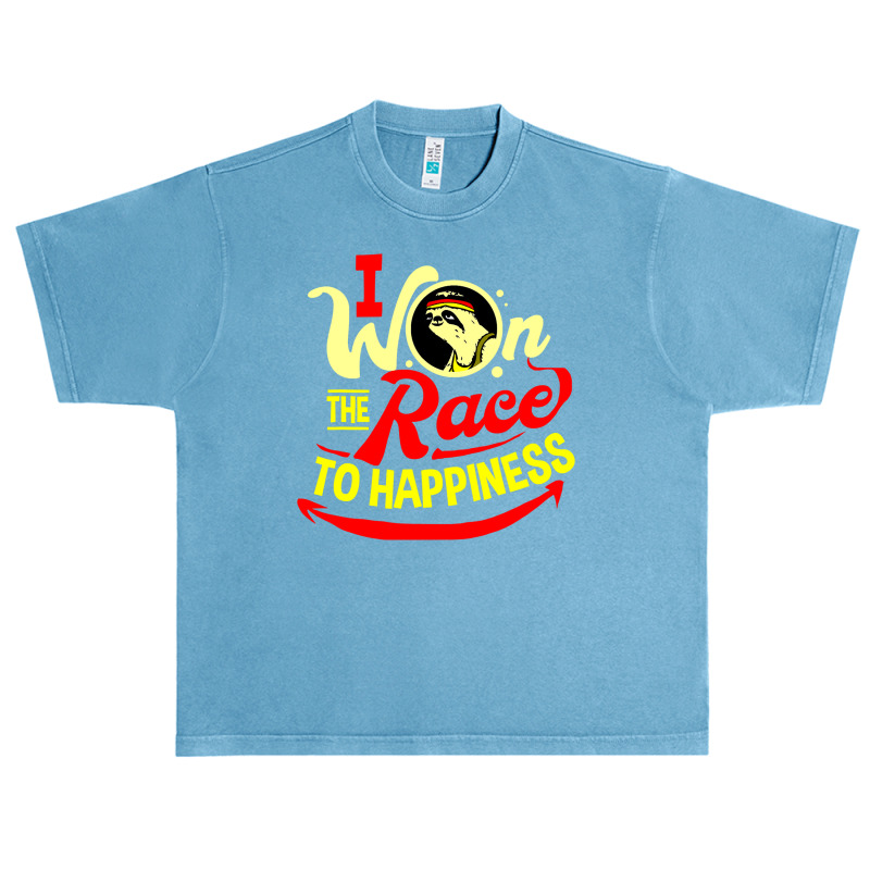 I Won The Race To Happiness Sloth Urban Heavy T-shirt by EnturArt | Artistshot