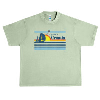 Croatia Beach Retro 70s 80s Sailing Boat Sunset Vintage Urban Heavy T-shirt | Artistshot