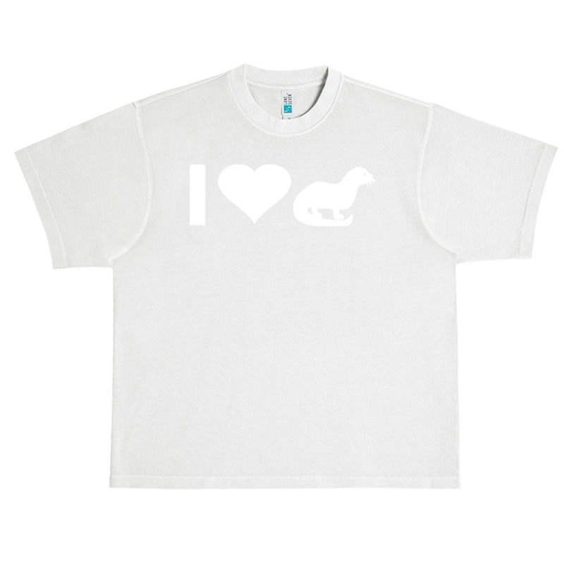 Marten T  Shirt I Love Marten Badger Lovers Sea Otter Badger T  Shirt Urban Heavy T-shirt | Artistshot