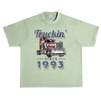 Truckin Since 1993 Trucker Big Rig Driver 29th Birthday T Shirt Urban Heavy T-shirt | Artistshot