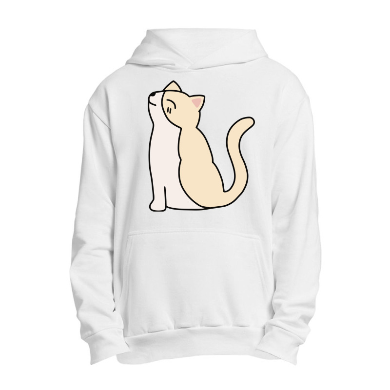 Cat Sitting Urban Pullover Hoodie by Morspective | Artistshot